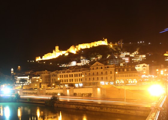 Georgia's capital, Tbilisi, by night