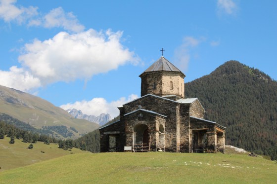The church in Shenako, a few hours walk from Omalo toward the border with Dagestan